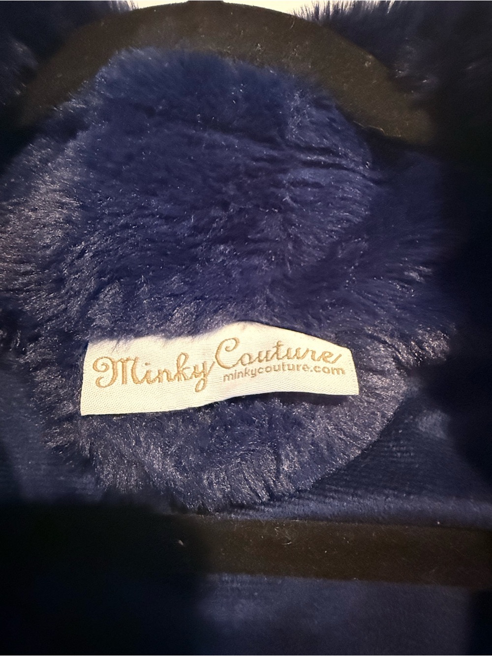 Plush Minky Couture Robe - Deep Navy - Picture 4 of 5